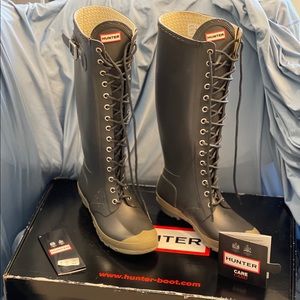 Men’s Women’s Unisex Lace Up Hunter Boots Vintage